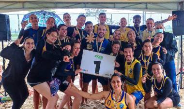 AHPA/SESPOR é Campeã do Jogos Abertos em dose dupla no Handebol de Praia