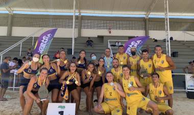 Campeã invicta da 1ª Etapa, AHPA/SESPOR larga na frente no Circuito Paranaense de Handebol de Praia 2022