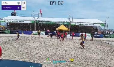 Final do Circuito Paranaense de Handebol de Areia-AHPA/SESPOR/SICOOB/BANANINA PARANAGUÁ x MARIALVA