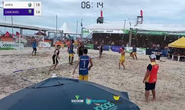 Final do Circuito Paranaense de Handebol de Areia-AHPA/SESPOR/SICOOB/BANANINA PARANAGUÁ x CASCAVEL