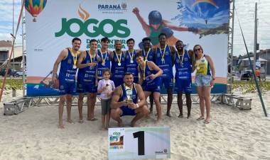 AHPA/SESPOR/SICOOB/PARANAGUÁ brilha na 1ª Etapa do Circuito Paranaense de Handebol de Praia 2025 em Matinhos
