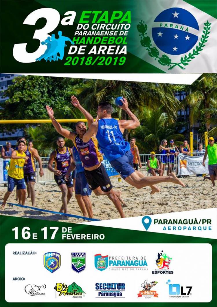 Paranaguá recebe Paranaense de Beach Handball neste fim de semana