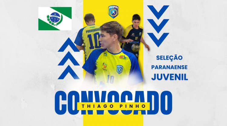 Atleta da AHPA/SESPOR/SICOOB/Bananina é convocado para a Seleção Paranaense Juvenil