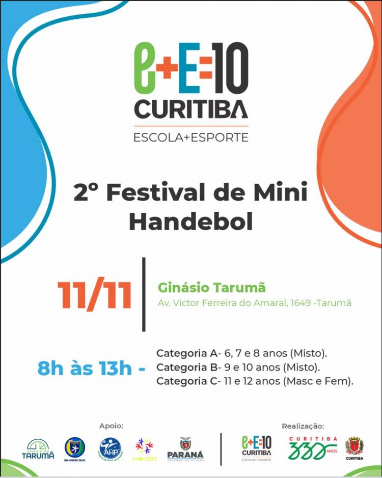AHPA/SESPOR/SICOOB/Bananina disputa 2⁰ Festival E+E=10 de Mini-Handebol