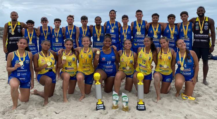 AHPA/SESPOR/SICOOB/Paranaguá faz temporada histórica e domina o Circuito Paranaense de Handebol de Praia 2025/2026